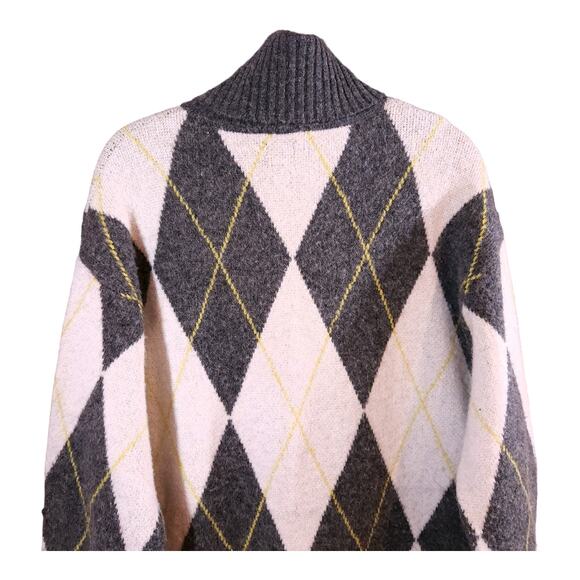 Pringle of Scotland x H&M Tunic Length Argyle Turtleneck Sweater Women's XS - Picture 6 of 7